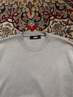 LMOOD Korea Grey Wool Knit Crewneck Sweater - L