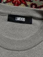 LMOOD Korea Grey Wool Knit Crewneck Sweater - L