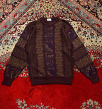 Vintage Leonardo Abstract Textured Knit Crewneck Sweater - S