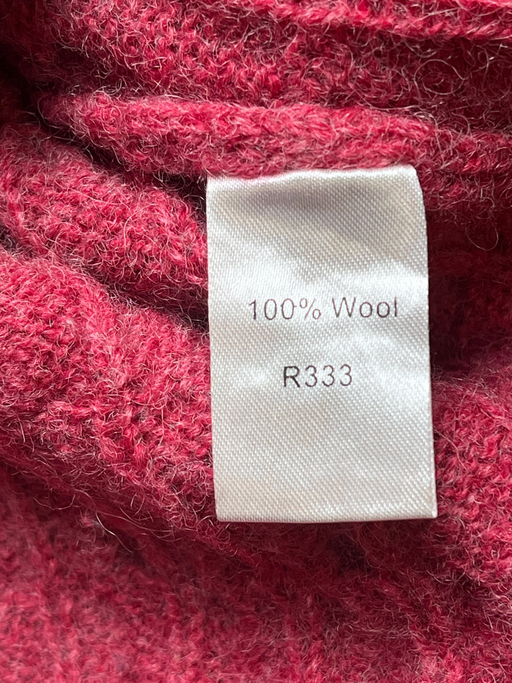 Appleseed's Pink Wool Cable Knit Cardigan - L