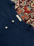 LOVE&HATE Seoul Navy Blue Cropped Knit Cardigan - M