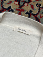 MILL STUDIO Off White Cashmere Blend Knit Cardigan - XL
