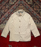 Burberry London Beige Nova Check Lined Diamond Quilted Short Trench Coat - M