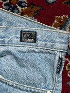 Vintage Versace Jeans Couture Patchwork Spellout Light Washed Jeans - 32