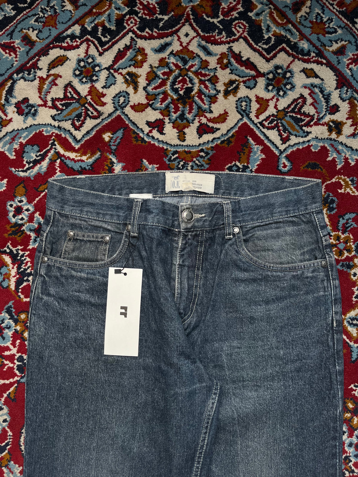 Vintage O.N. Sid Relaxed Fit Dark Washed Jeans - 32