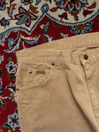 Vintage Wrangler Beige Tan Straight Fit Jeans - 34