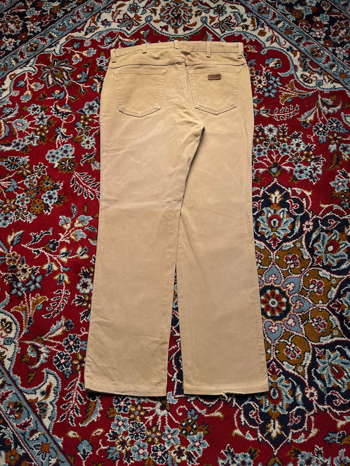 Vintage Wrangler Beige Tan Straight Fit Jeans - 34