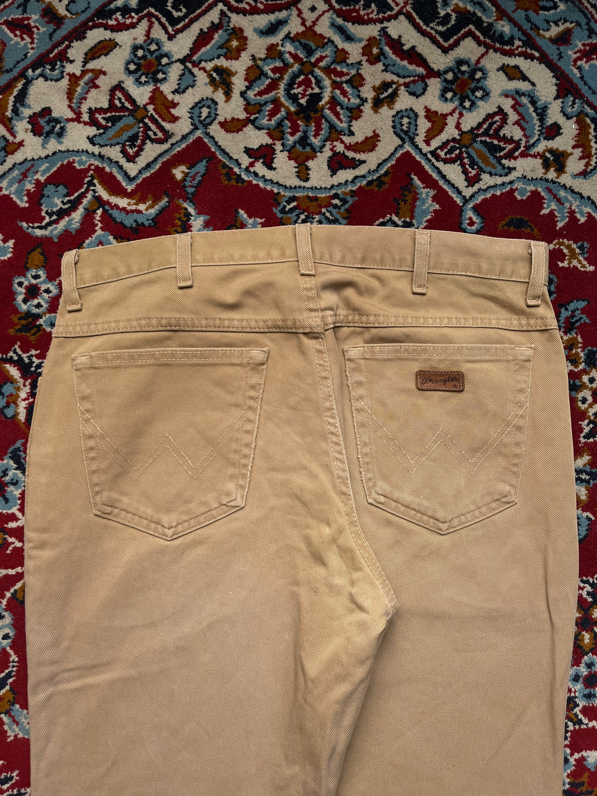 Vintage Wrangler Beige Tan Straight Fit Jeans - 34
