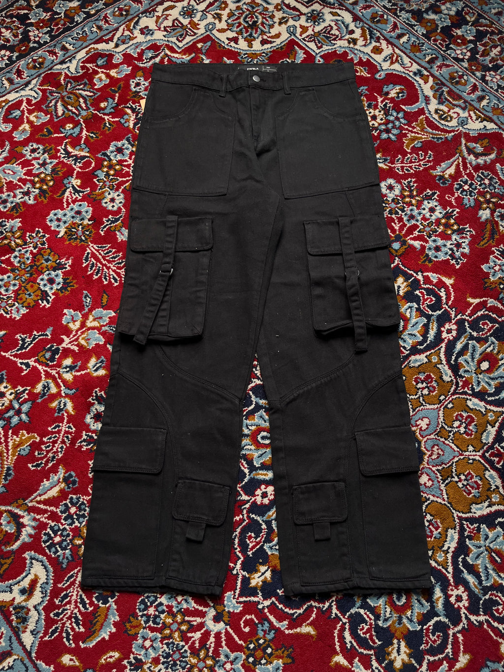 Favela Tactical Multi Pocket Wide Fit Cargo Jeans - 34