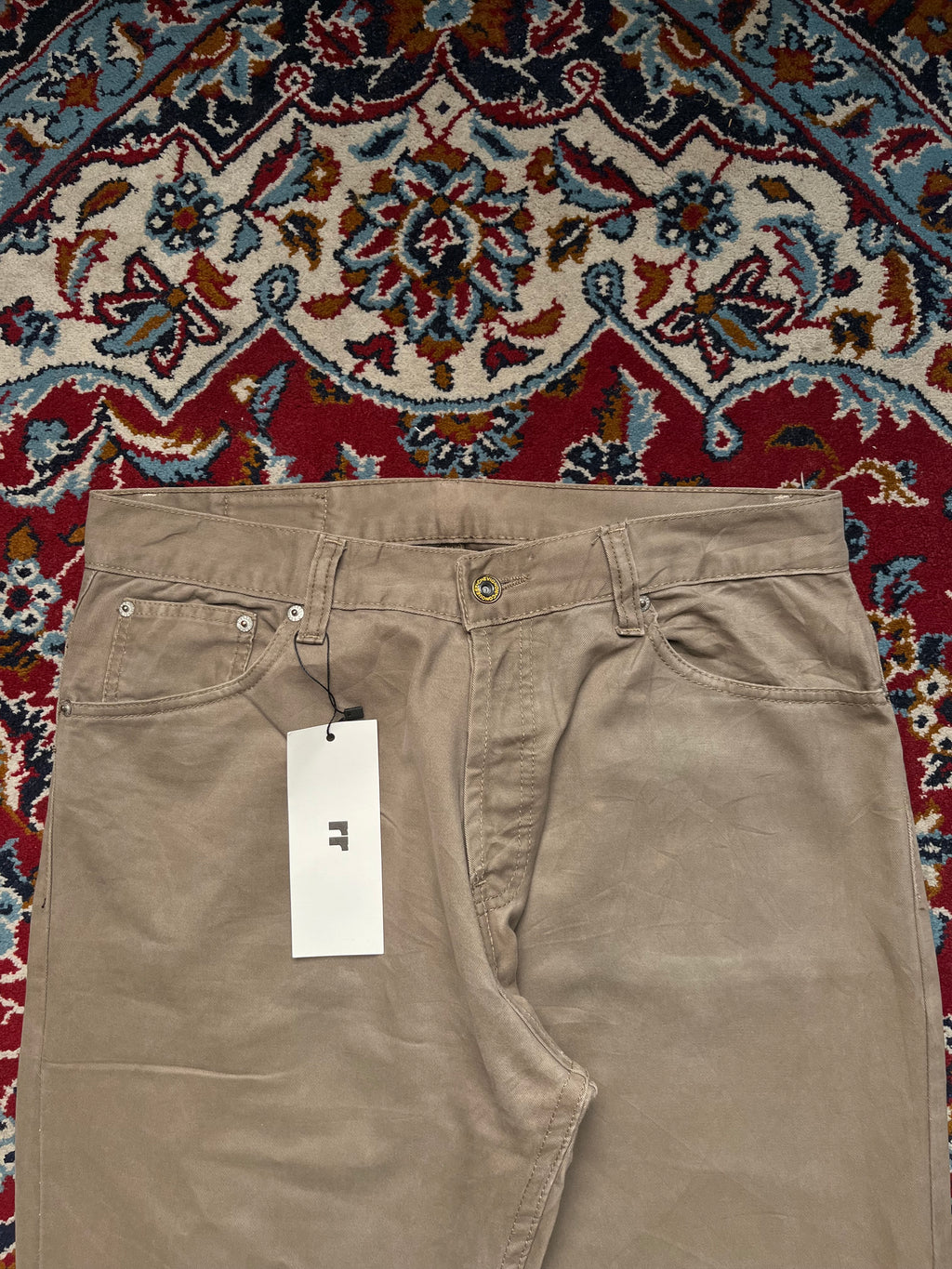 Vintage Chevignon Khaki Straight Fit Jeans - 32