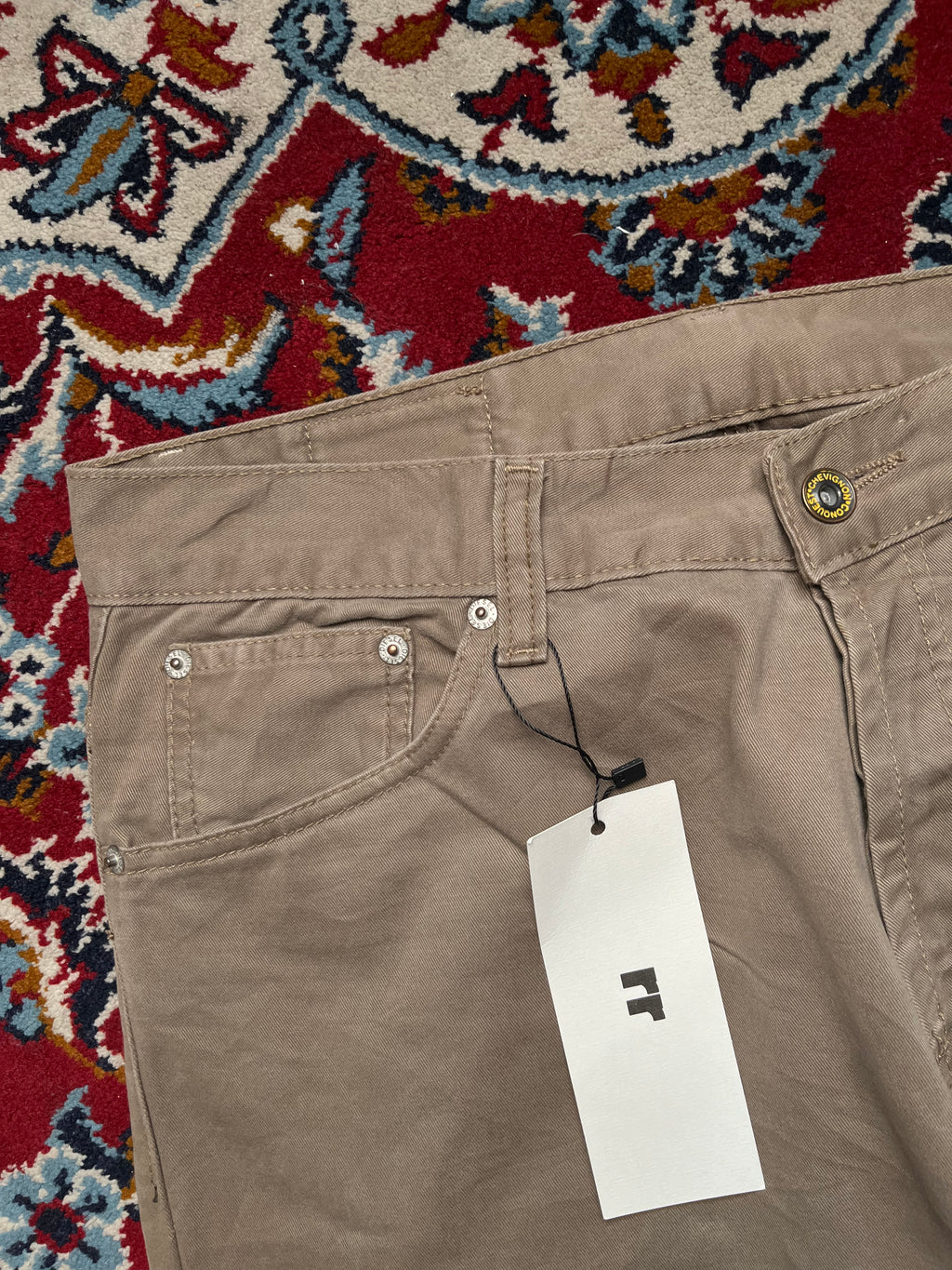 Vintage Chevignon Khaki Straight Fit Jeans - 32
