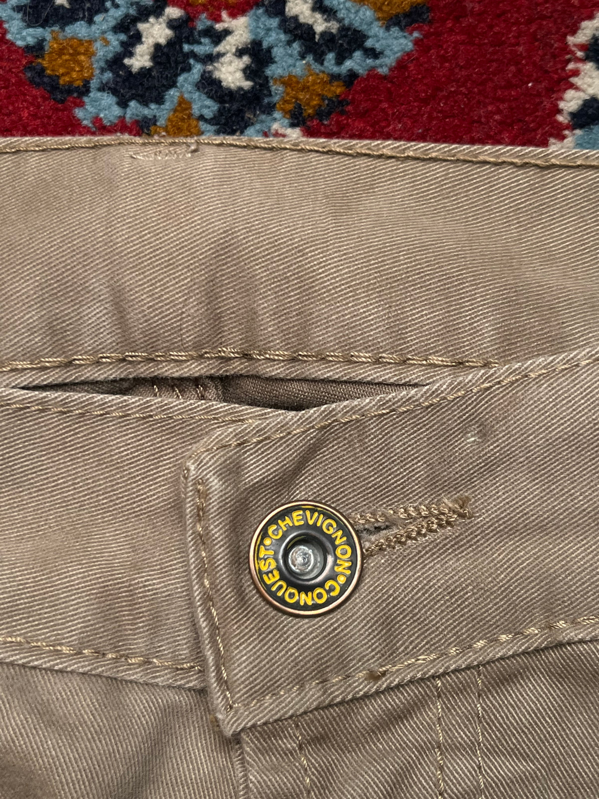 Vintage Chevignon Khaki Straight Fit Jeans - 32