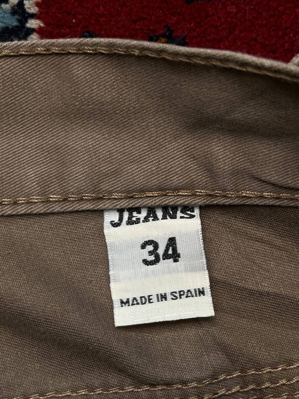 Vintage Chevignon Khaki Straight Fit Jeans - 32