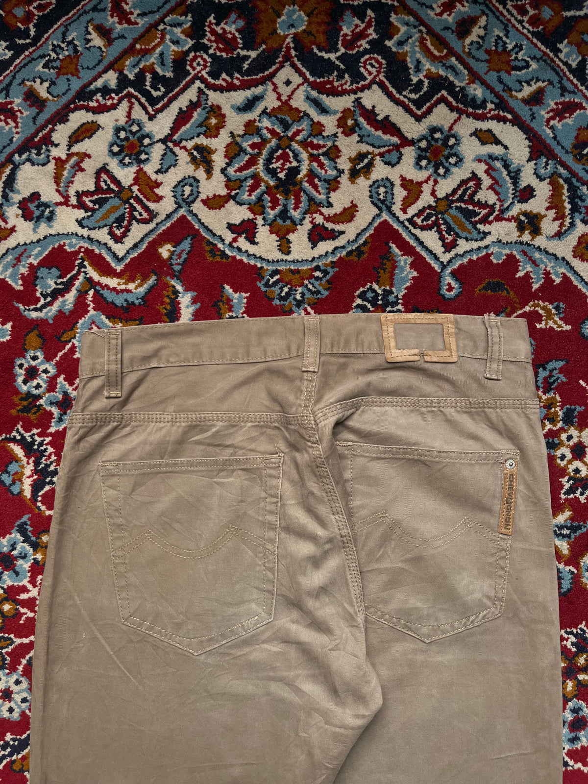 Vintage Chevignon Khaki Straight Fit Jeans - 32