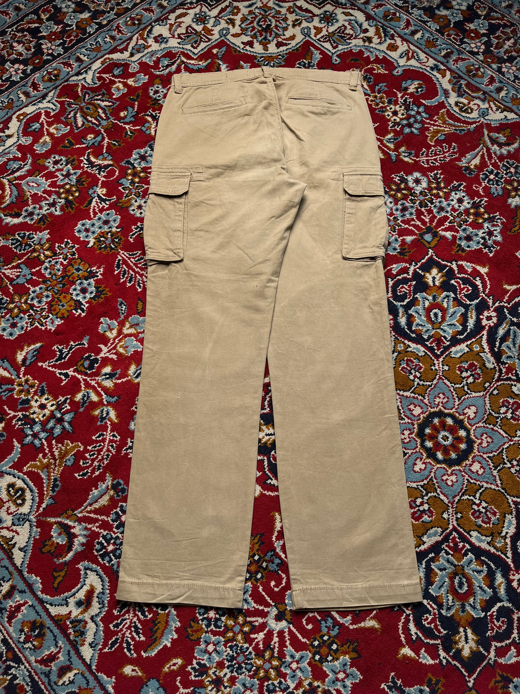 St. John's Bay Comfort Straight Fit Khaki Tan Cargo Pants - 32
