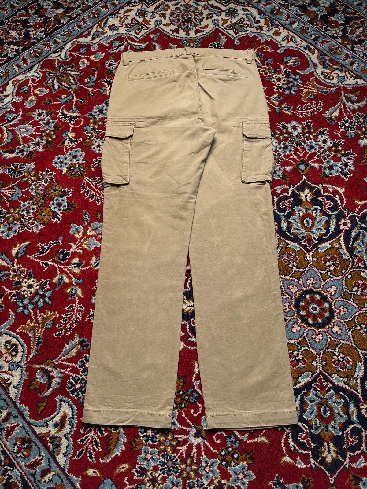 St. John's Bay Comfort Straight Fit Khaki Tan Cargo Pants - 32