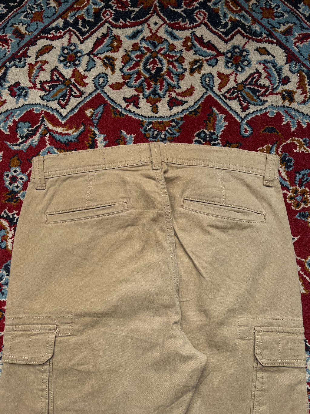 St. John's Bay Comfort Straight Fit Khaki Tan Cargo Pants - 32