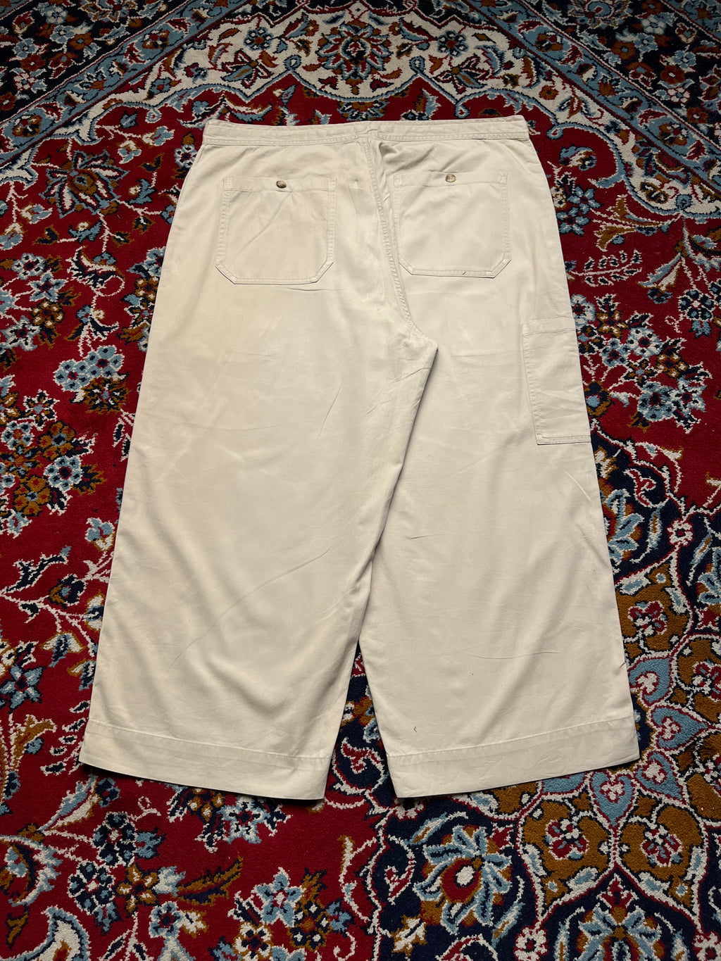 Vintage Polo Ralph Lauren Beige Three Quarter Baggy Fit Pants - 36