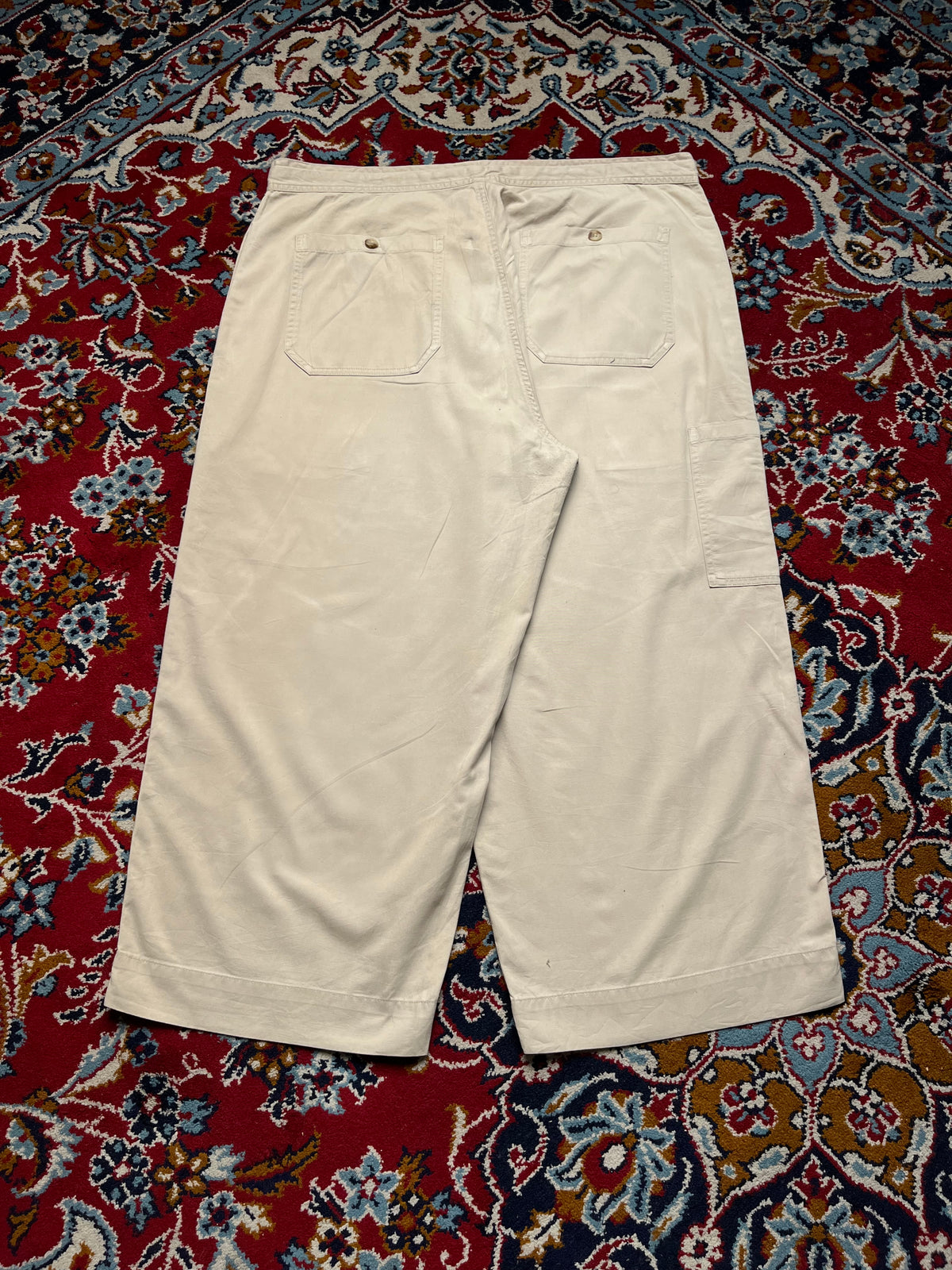 Vintage Polo Ralph Lauren Beige Three Quarter Baggy Fit Pants - 36