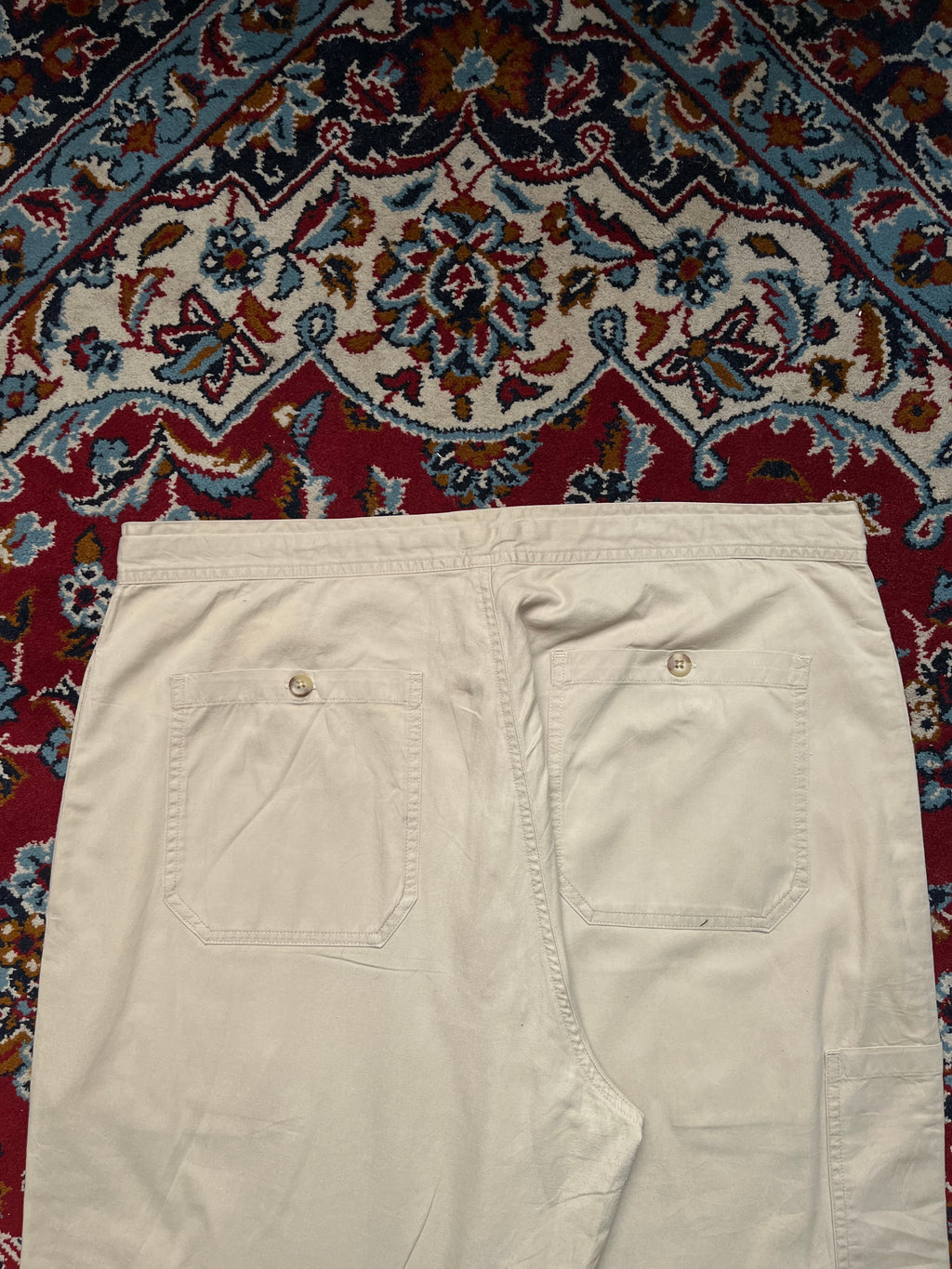 Vintage Polo Ralph Lauren Beige Three Quarter Baggy Fit Pants - 36