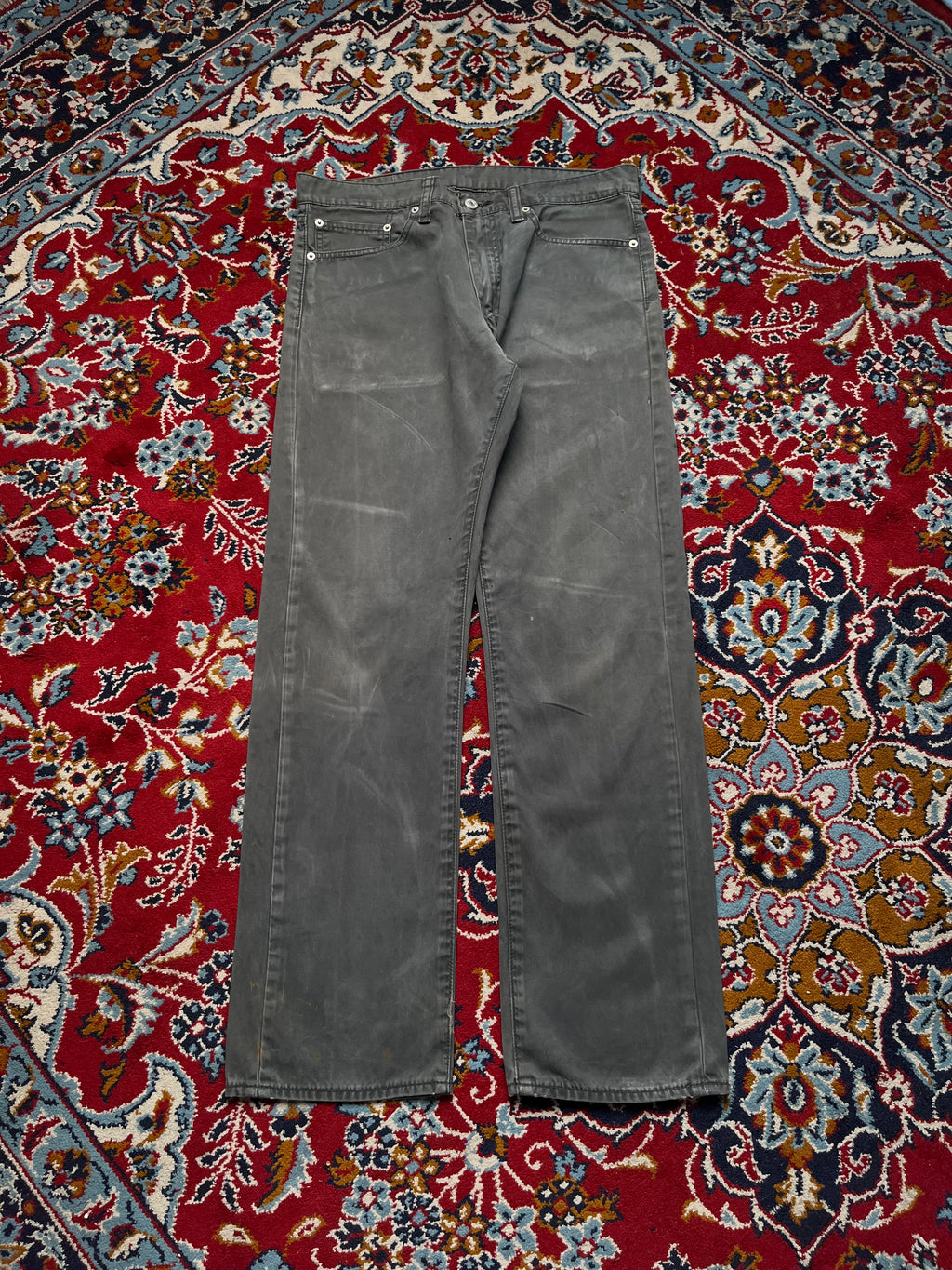 Levi's 505 Regular Straight Fit Faded Charcoal Grey JEANS - 32