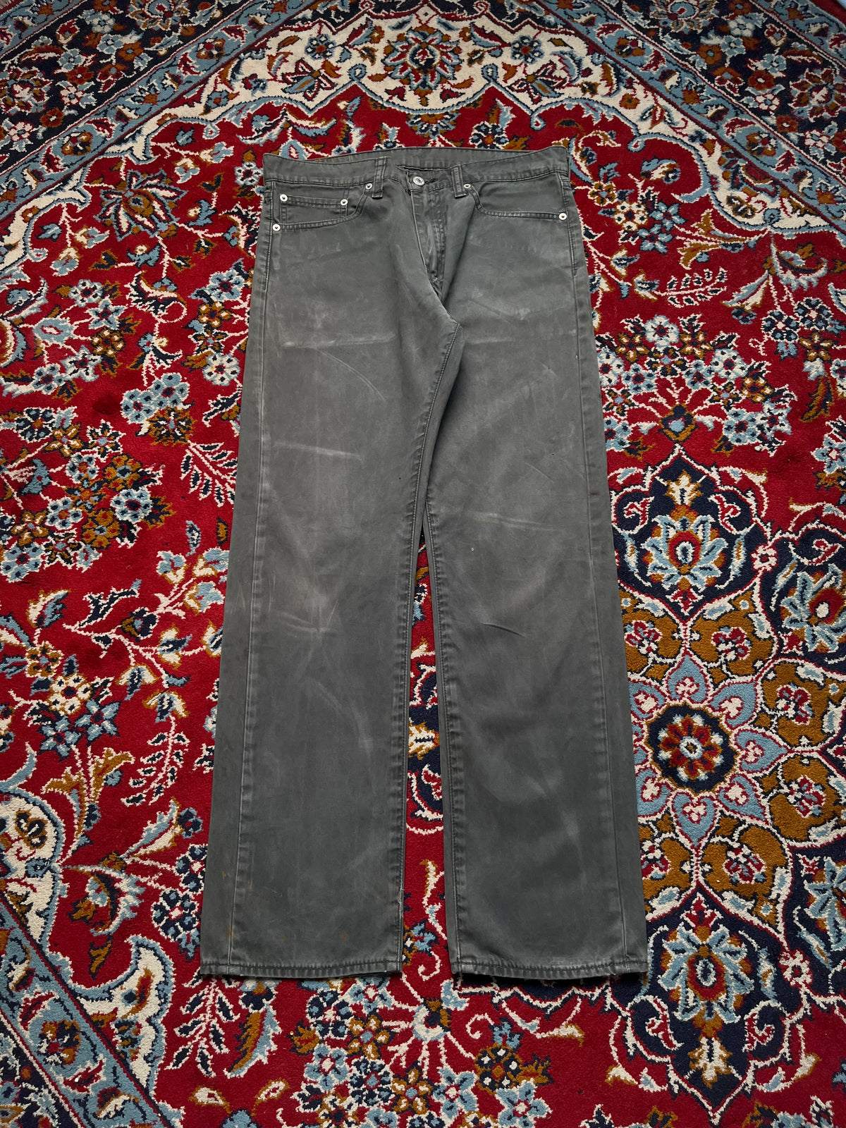 Levi's 505 Regular Straight Fit Faded Charcoal Grey JEANS - 32
