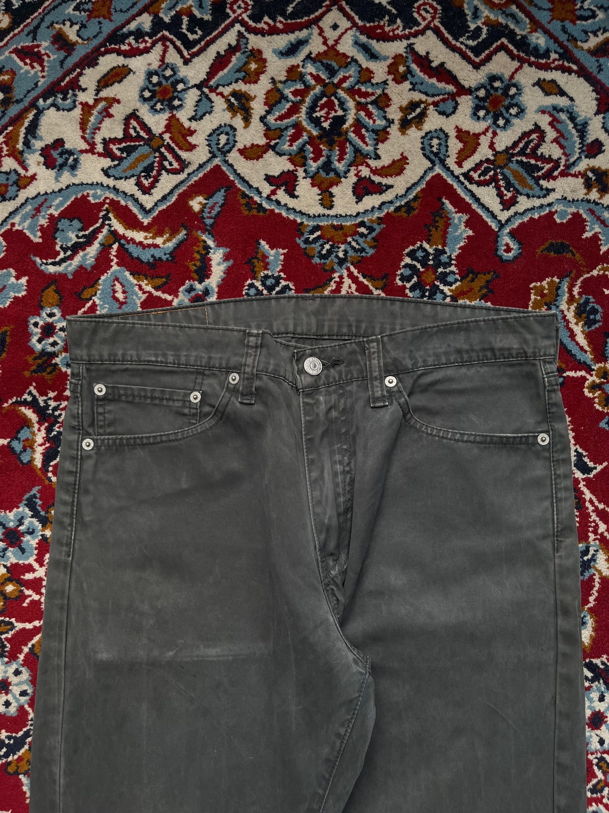 Levi's 505 Regular Straight Fit Faded Charcoal Grey JEANS - 32