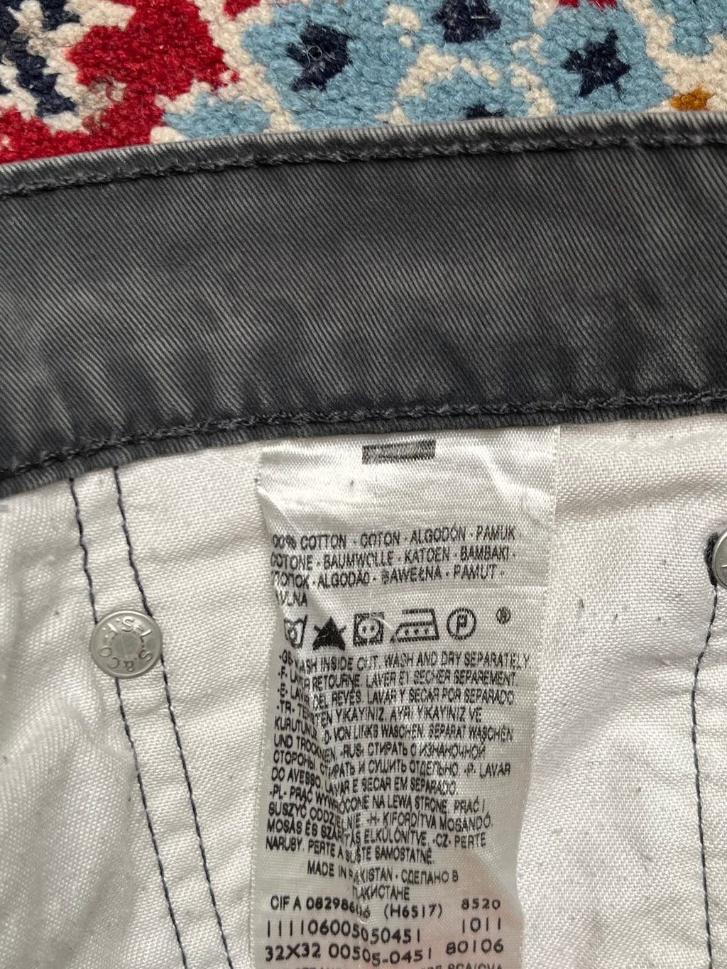 Levi's 505 Regular Straight Fit Faded Charcoal Grey JEANS - 32