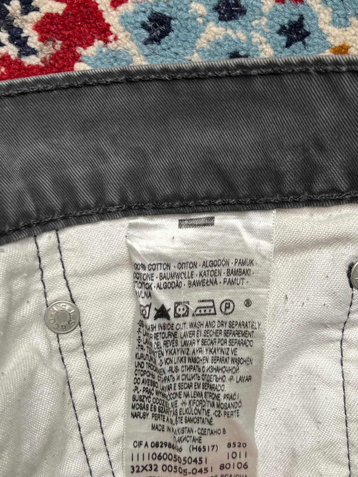 Levi's 505 Regular Straight Fit Faded Charcoal Grey JEANS - 32
