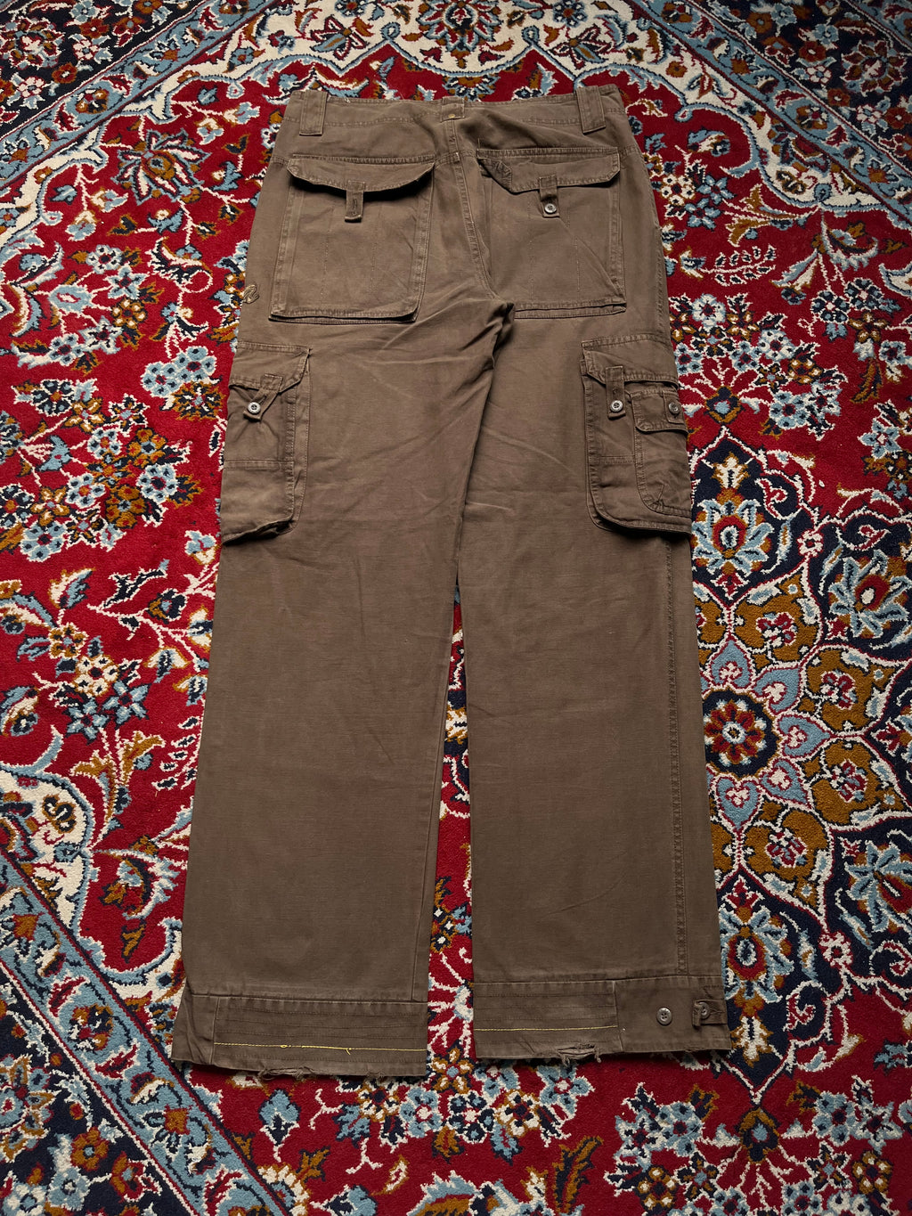 Vintage Kamora Multi Pocket Canvas Brown Cargo JEANS - 34