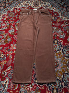 Bershka 90s Wide Fit Contrast Stitch Brown JEANS - 34