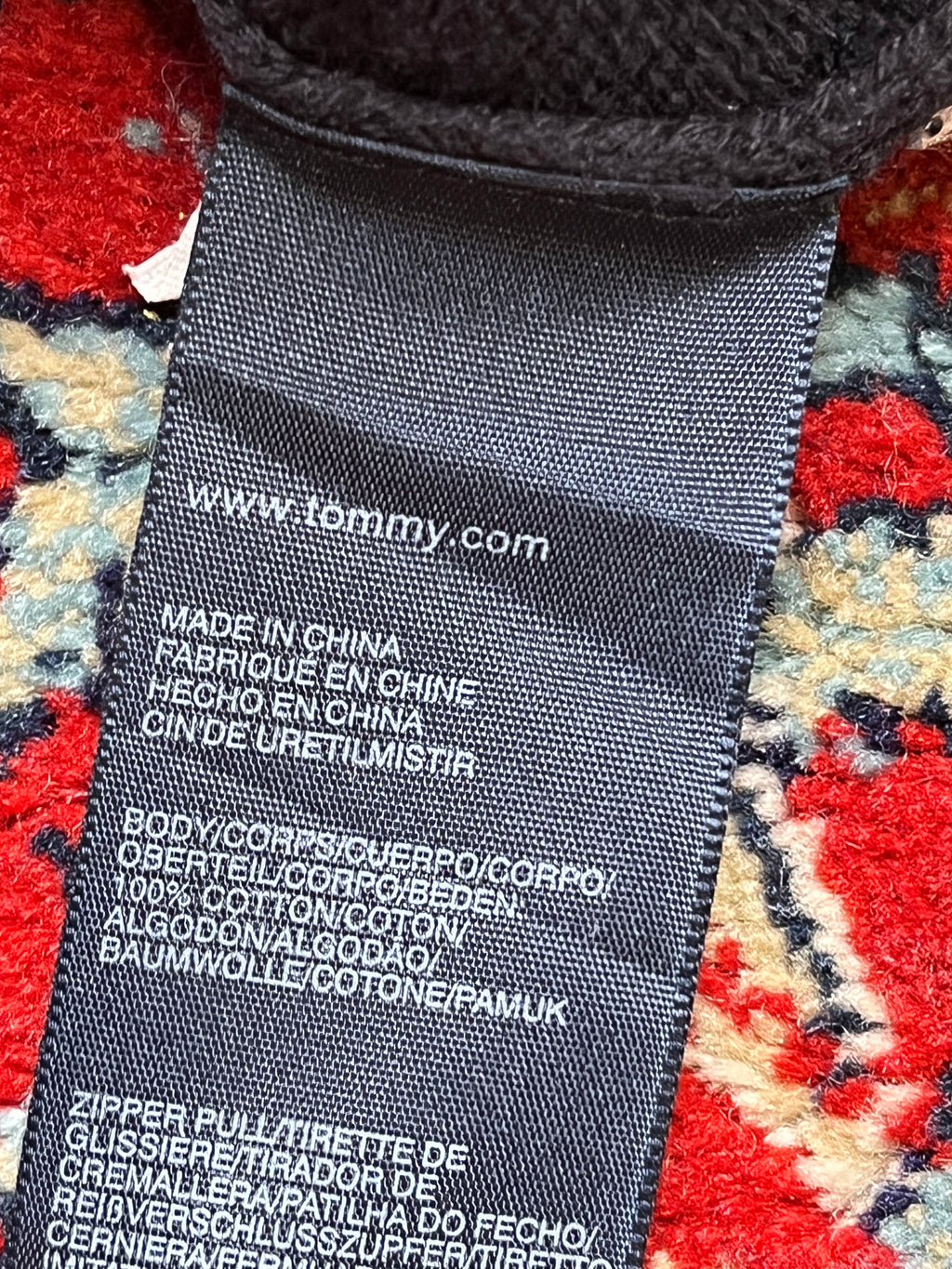 Tommy Hilfiger Ribbed Knit Cotton Mock Neck Zip Sweater- M