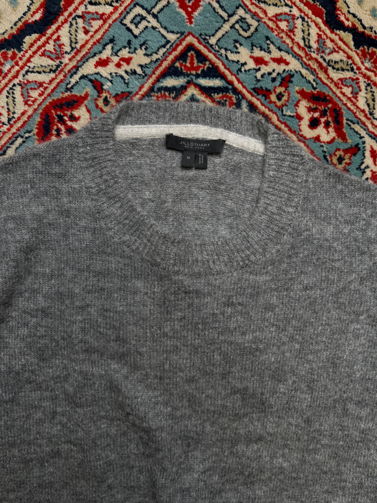 Jill Stuart Blend Grey Crewneck Knit Sweater- M