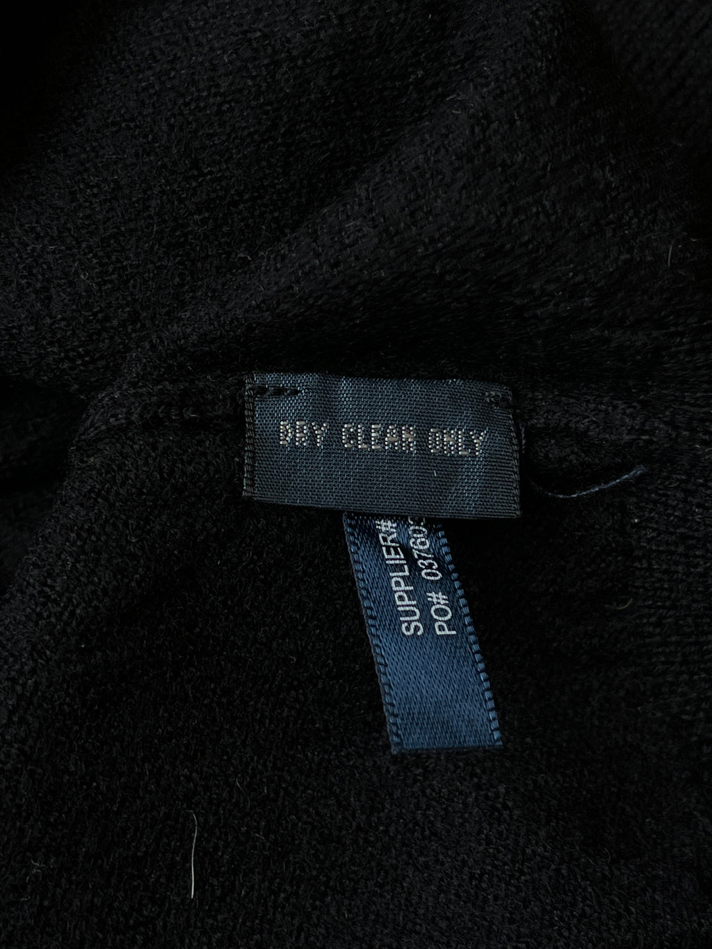 Polo Ralph Lauren Black Wool V-Neck Knit Pullover Sweater - M