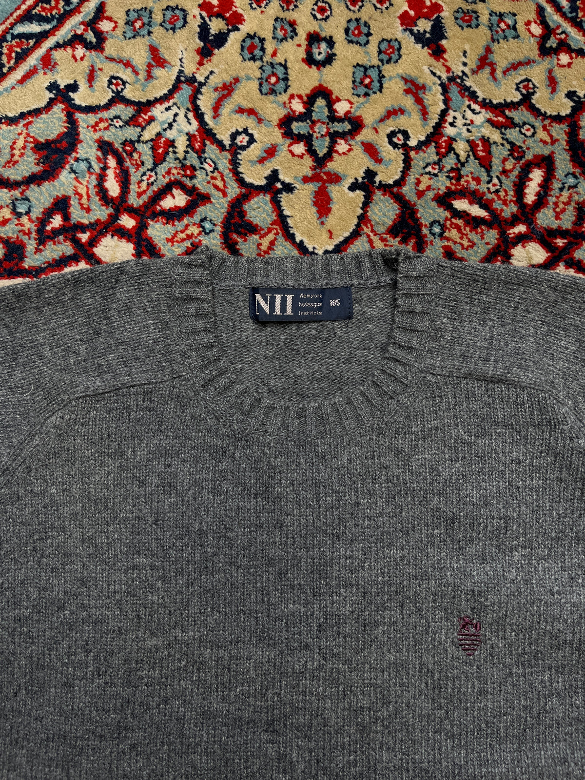 NII New York Grey Crewneck Knit Pullover Sweater - M