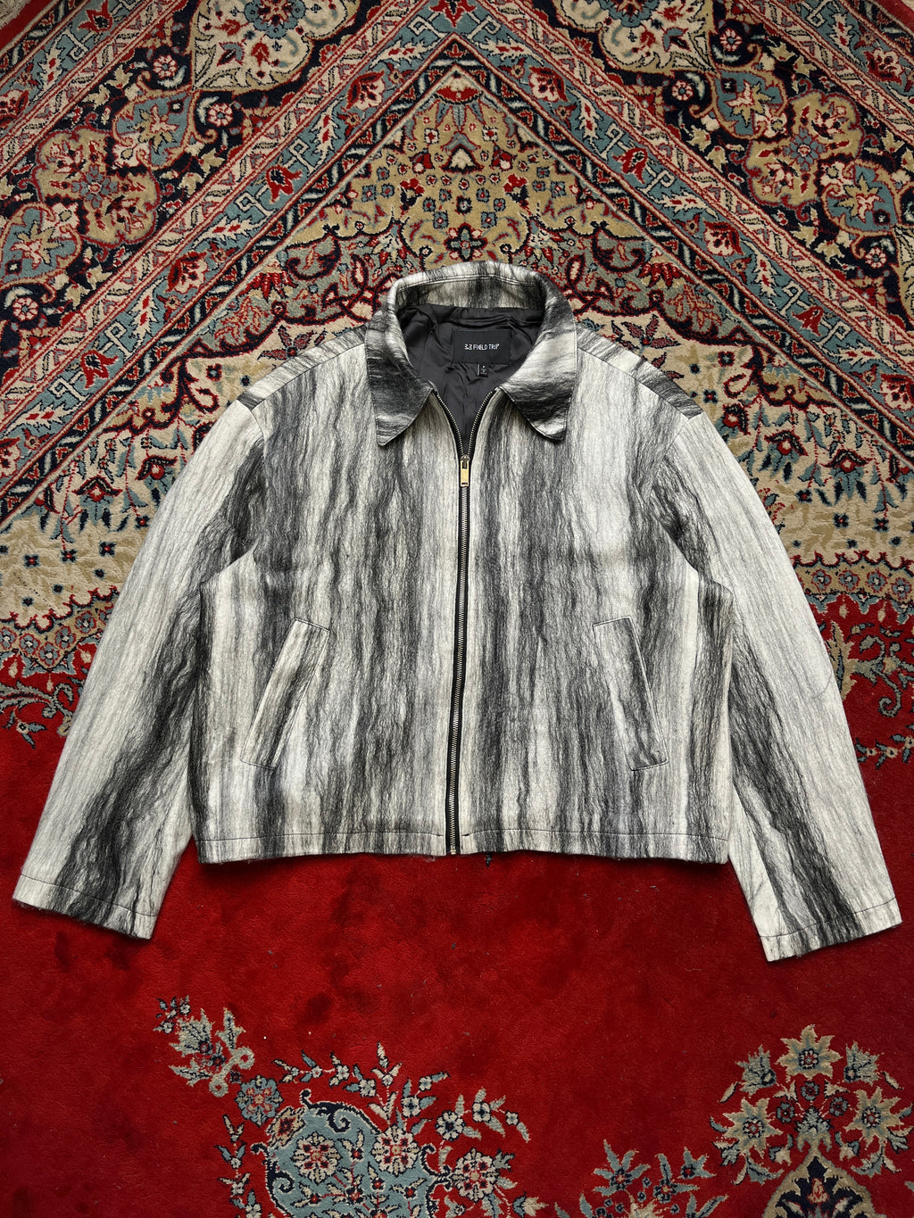 3.3 Field Trip Wool Fuzzy Zip Bomber Jacket - M