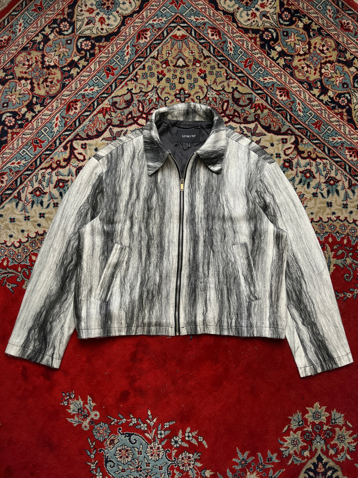 3.3 Field Trip Wool Fuzzy Zip Bomber Jacket - M