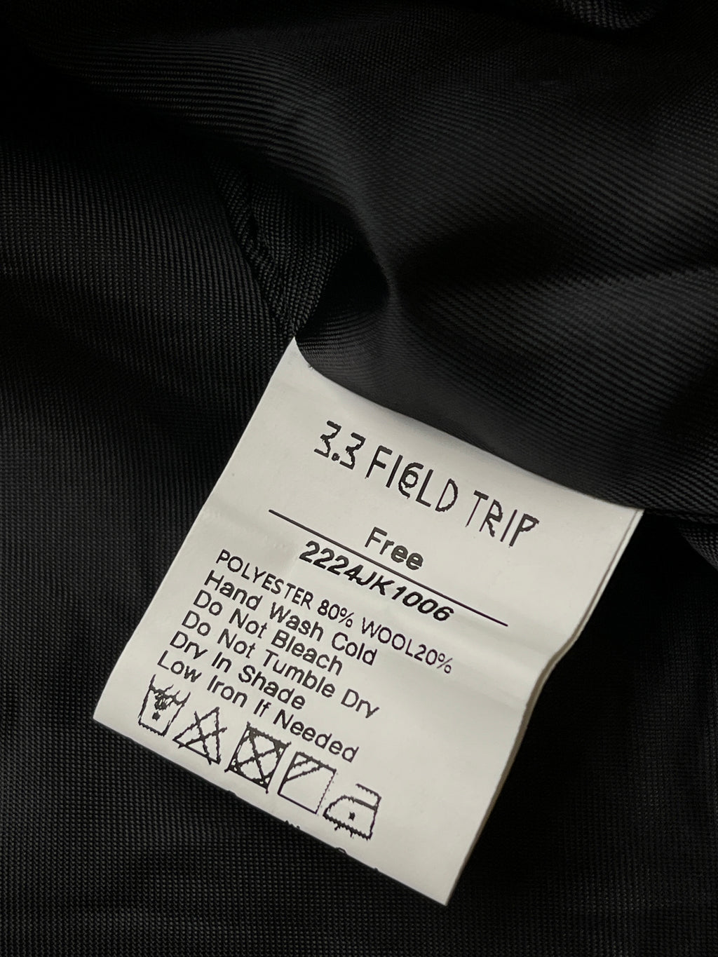 3.3 Field Trip Wool Fuzzy Zip Bomber Jacket - M