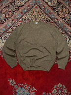 KIIMUIR Chunky Knit Wood Green Crewneck Sweater - L