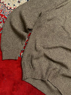 KIIMUIR Chunky Knit Wood Green Crewneck Sweater - L