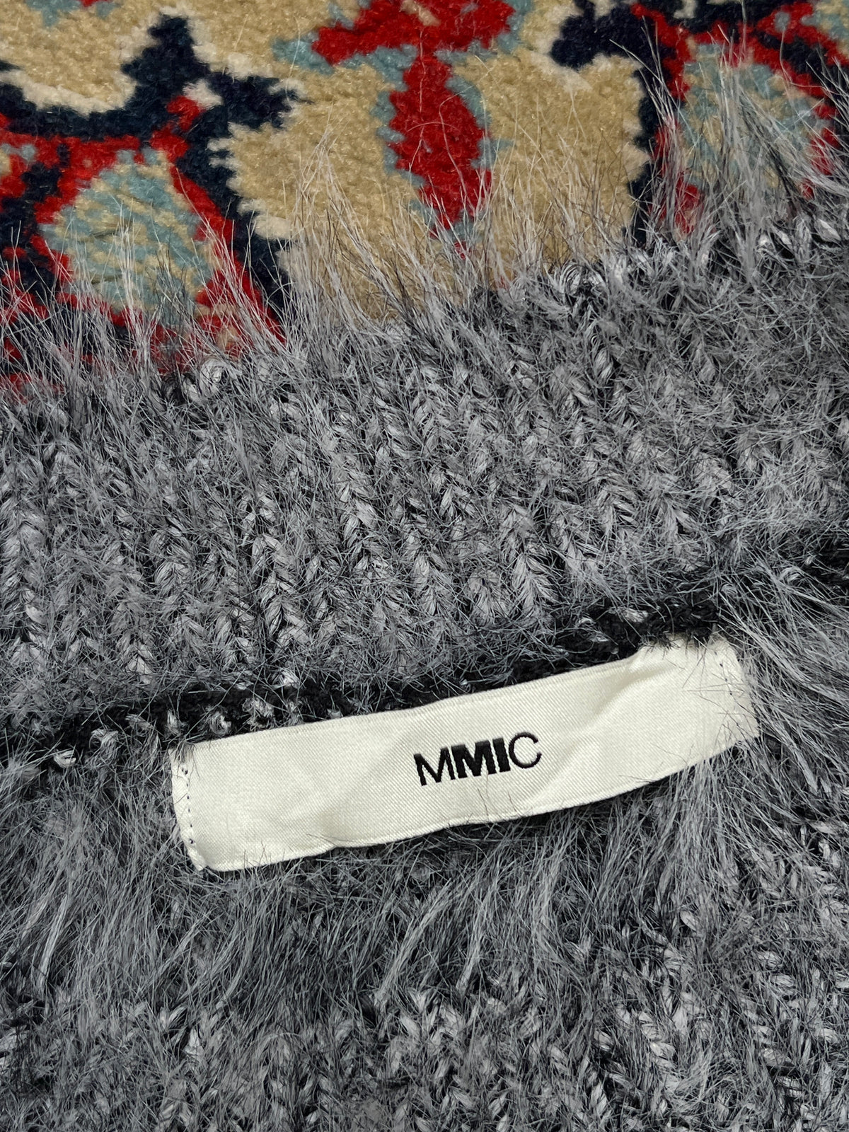 MMIC Charcoal Grey Fuzzy Super Soft Knit Oversized Pullover Sweater - M