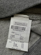 Boggi Milano Wool Grey Crewneck V-Stitch Knit Sweatshirt  - M