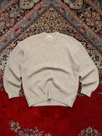 Musinsa Standard Relaxed Fit Oatmeal Ribbed Knit Crewneck Sweater - S