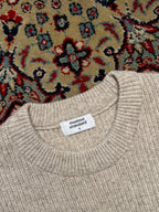Musinsa Standard Relaxed Fit Oatmeal Ribbed Knit Crewneck Sweater - S
