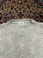 Scaglione Wool Cable Knit Crewneck Sweater - M