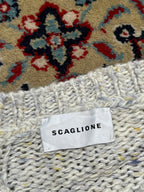 Scaglione Wool Cable Knit Crewneck Sweater - M