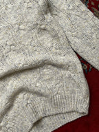 Scaglione Wool Cable Knit Crewneck Sweater - M