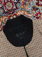 Vintage Barama Houndstooth Check Wool Zip Bomber Jacket  - M