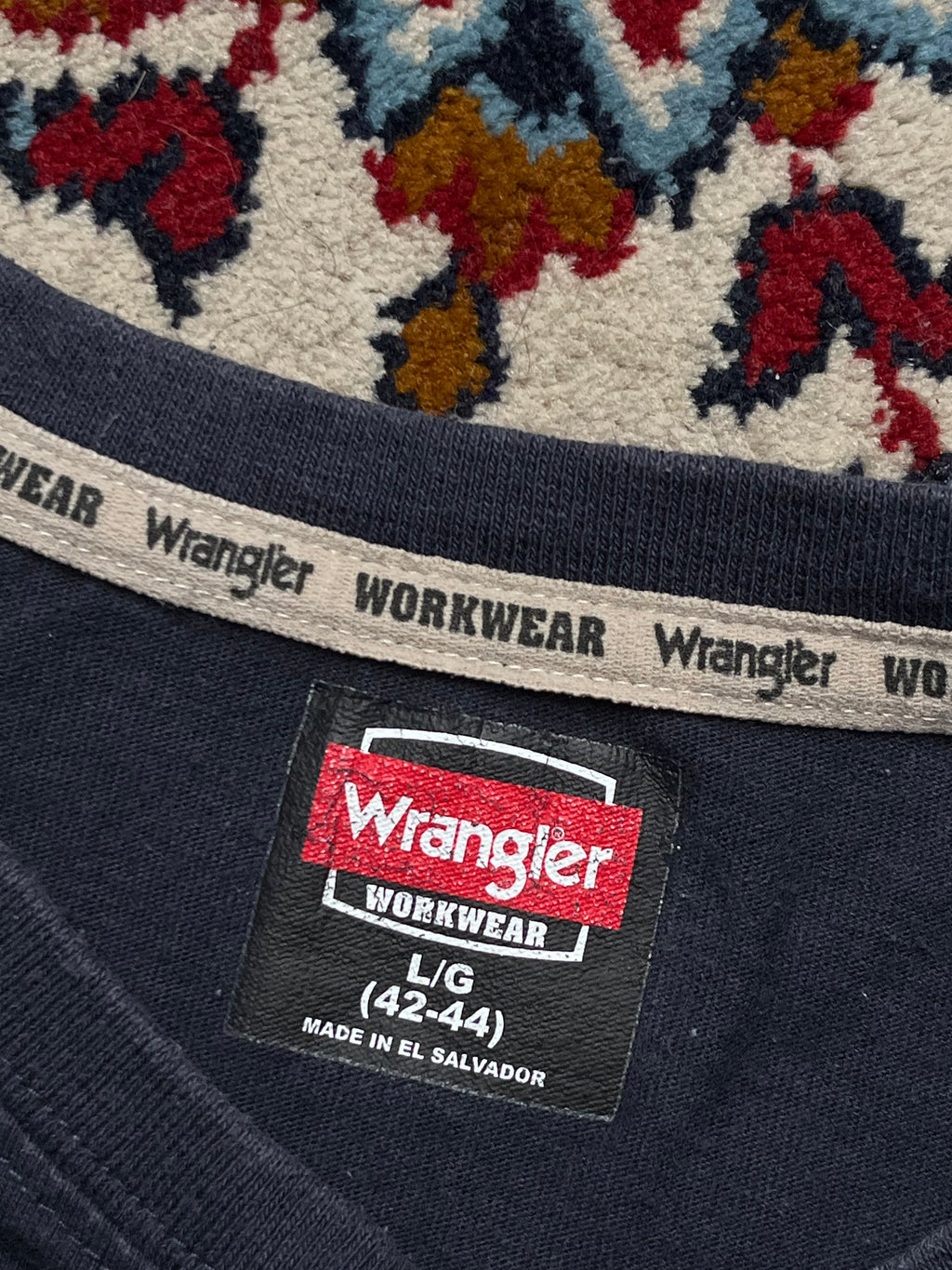 Wrangler Navy Blue Workwear Tee - L