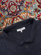 U.S. Polo Assn Navy Blue Cotton Cable Knit Polo Sweater - L